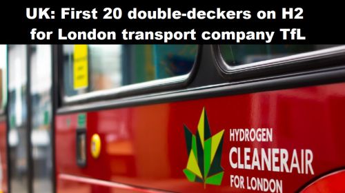 VK: eerste 20 dubbeldekkers op H2 voor Londens vervoersbedrijf TfL