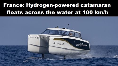 Frankrijk: catamaran op waterstof zweeft met 100 km/u over het water