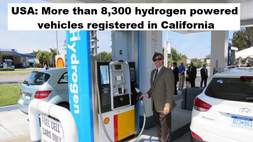 USA: Meer dan 8300 waterstofvoertuigen geregistreerd in Californië