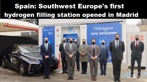 Spanje: eerste waterstoftankstation van zuidwest Europa geopend in Madrid