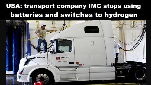 USA: transportbedrijf IMC stopt met batterijen en stapt over naar waterstof