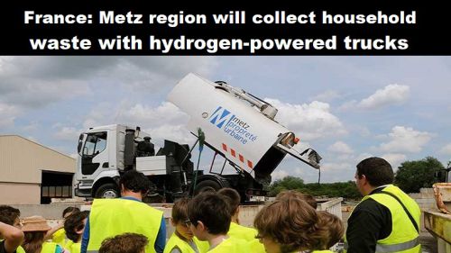 Frankrijk: regio Metz gaat huisvuil inzamelen met vrachtauto’s op waterstof