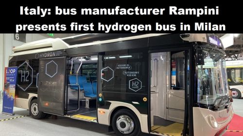 Italië: busfabrikant Rampini presenteert eerste waterstofbus in Milaan
