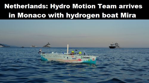 Nederland: Hydro Motion Team arriveert met waterstofboot in Monaco