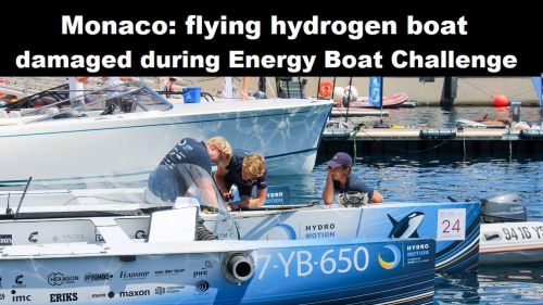 Monaco: vliegende waterstofboot beschadigd tijdens Energy Boat Challenge