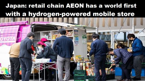 Japan: Winkelketen AEON heeft wereldprimeur met rijdende winkel op waterstof