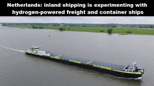 Nederland: binnenvaart experimenteert volop met vracht- en containerschepen op waterstof