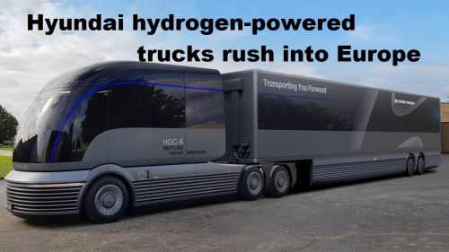 Hyundai vrachtauto’s op waterstof denderen Europa binnen