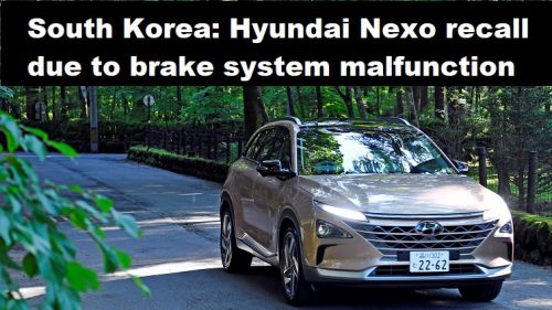 Zuid-Korea: terugroepactie Hyundai Nexo wegens storing in het remsysteem
