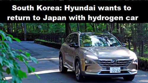 Zuid-Korea: Hyundai wil met waterstofauto opnieuw naar Japan