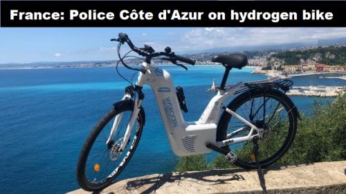 Frankrijk: Waterstof-fiets voor politie aan de Côte d'Azur