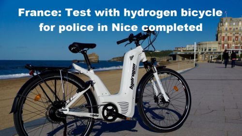 Frankrijk: Test met waterstof-fiets voor politie in Nice afgerond
