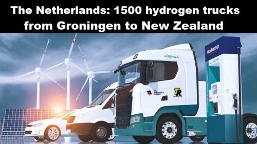Nederland: 1500 waterstoftrucks van Groningen naar Nieuw-Zeeland