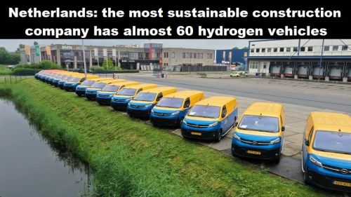 Nederland: het meest duurzame aannemingsbedrijf heeft bijna 60 voertuigen op waterstof