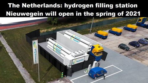 Nederland: waterstoftankstation Nieuwegein opent in het voorjaar van 2021