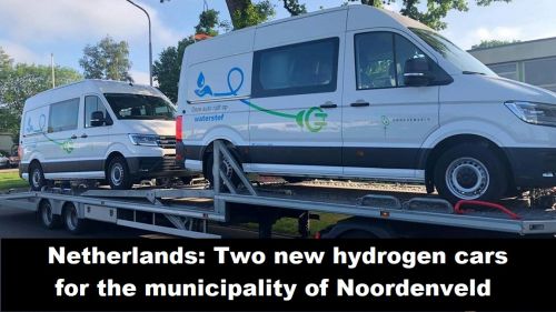 Nederland: Twee nieuwe waterstof-wagens voor de gemeente Noorderveld