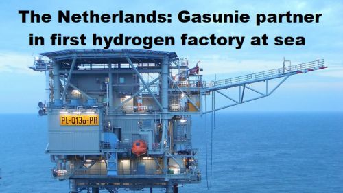 Nederland: Gasunie vanaf vandaag partner in eerste waterstoffabriek op zee