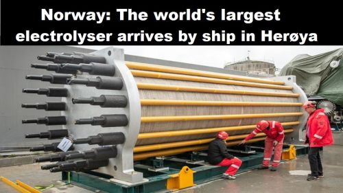 Noorwegen: ’s Werelds grootste elektrolyser arriveert per schip in Herøya