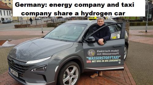 Duitsland: energiebedrijf en taxibedrijf delen een waterstofauto