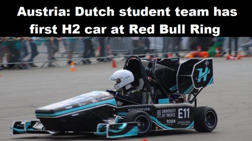 Oostenrijk: Nederlands studententeam heeft primeur met H2-auto op Red Bull Ring