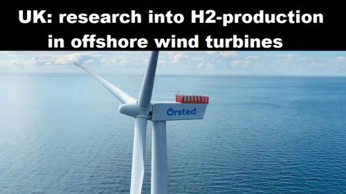 VK: onderzoek naar productie van waterstof in windturbines op zee