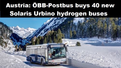 Oostenrijk: ÖBB-Postbus koopt 40 nieuwe Solaris Urbino waterstofbussen
