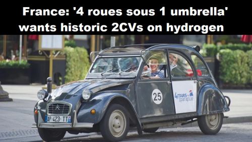 Frankrijk: ‘4 roues sous 1 parapluie’ wil historische 2CV’s op waterstof