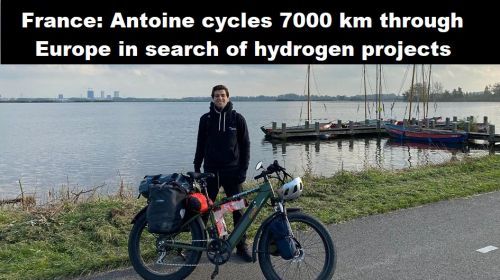 Frankrijk: Antoine fietst 7000 km door Europa opzoek naar waterstofprojecten