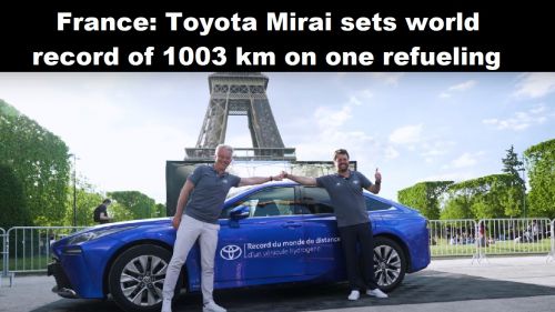 Frankrijk: Toyota Mirai haalt wereldrecord van 1003 km op één tankbeurt