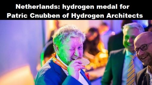 Nederland: waterstofmedaille voor Patric Cnubben van Hydrogen Architects
