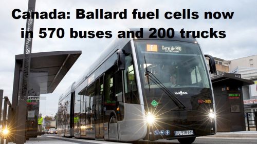 Canada: Ballard brandstofcellen inmiddels in 570 bussen en 200 vrachtauto’s
