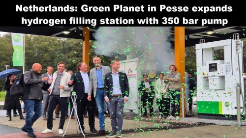 Nederland: Green Planet in Pesse breidt waterstoftankstation uit met pomp voor 350 bar