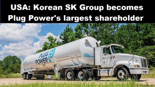VS: Koreaanse SK Group wordt grootse aandeelhouder van Plug Power