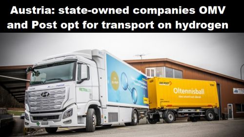 Oostenrijk: staatsbedrijven OMV en Post kiezen voor transport op waterstof