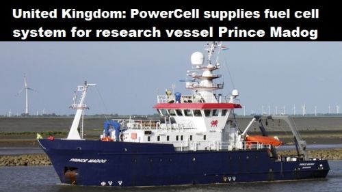 Verenigd Koninkrijk: PowerCell levert brandstofcelsysteem voor onderzoeksschip  Prince Madog
