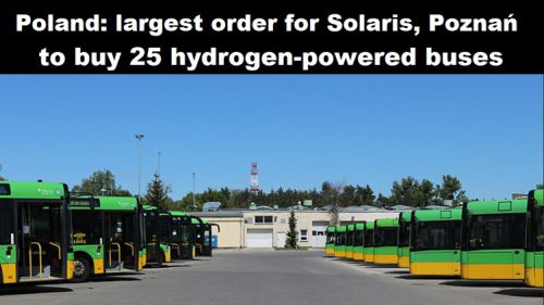 Polen: grootste order voor Solaris, Poznań koopt 25 bussen op waterstof