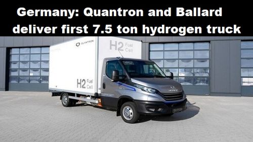 Duitsland: Quantron en Ballard leveren eerste 7,5 tons vrachtauto op waterstof