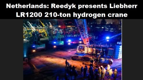 Nederland: Reedyk presenteert Liebherr LR1200 210-tons kraan op waterstof