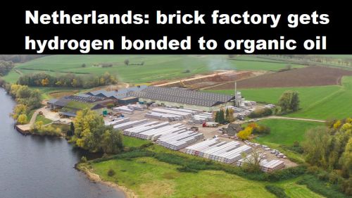 Nederland: steenfabriek krijgt waterstof gebonden aan organische olie