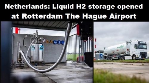 Nederland: opslag voor vloeibare H2 geopend op Rotterdam The Hague Airport