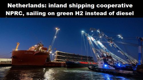 Nederland: binnenvaart-coöperatie NPRC, varen op groene H2 in plaats van diesel