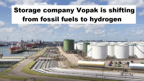 Opslagbedrijf Vopak verschuift van fossiele brandstoffen naar waterstof