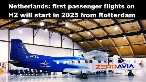 Nederland: eerste passagiersvluchten op H2 starten in 2025 vanuit Rotterdam