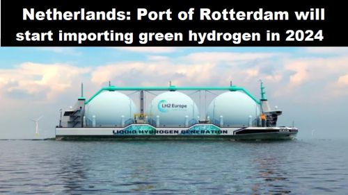 Nederland: haven van Rotterdam start in 2024 met de import van groene waterstof