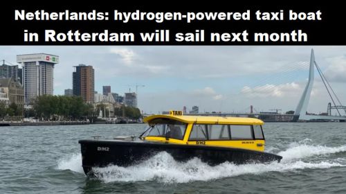 Nederland: taxiboot op waterstof in Rotterdam gaat volgende maand varen