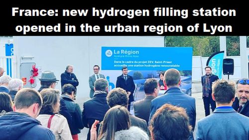 Frankrijk: nieuw waterstoftankstation geopend in de stedelijke regio Lyon