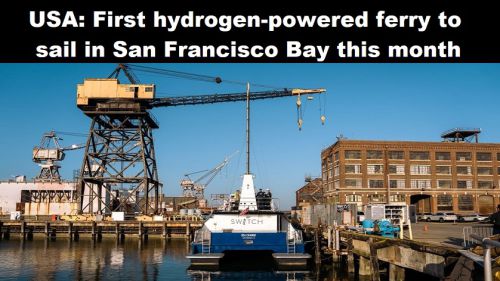 USA: eerste veerboot op waterstof gaat deze maand varen in San Francisco Bay