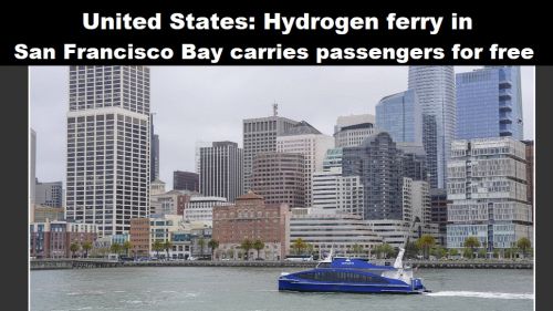 Verenigde Staten: waterstofveerboot in de baai van San Francisco vervoert passagiers gratis