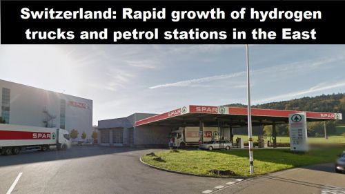 Zwitserland: snelle groei van waterstoftrucks en tankstations in het oosten