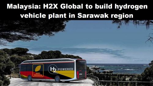 Maleisië: H2X Global bouwt fabriek voor waterstofvoertuigen in regio Sarawak